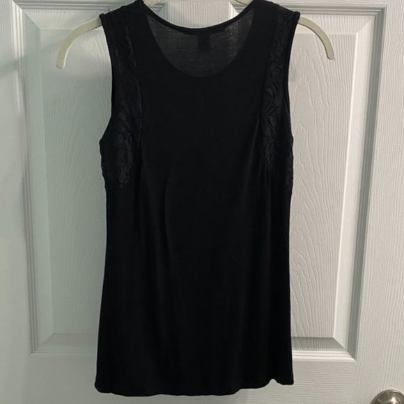 MNG by Mango Tank with floral pattern/arm details - Black - Picture 5 of 6